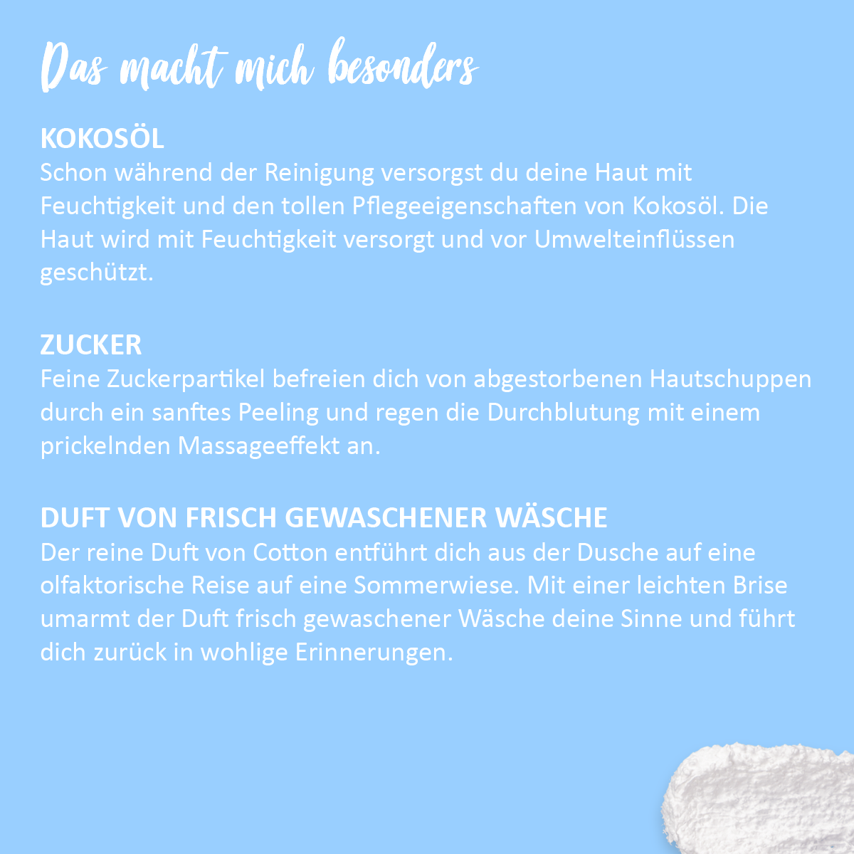 3in1 Dusch-Fluff 'Cotton'