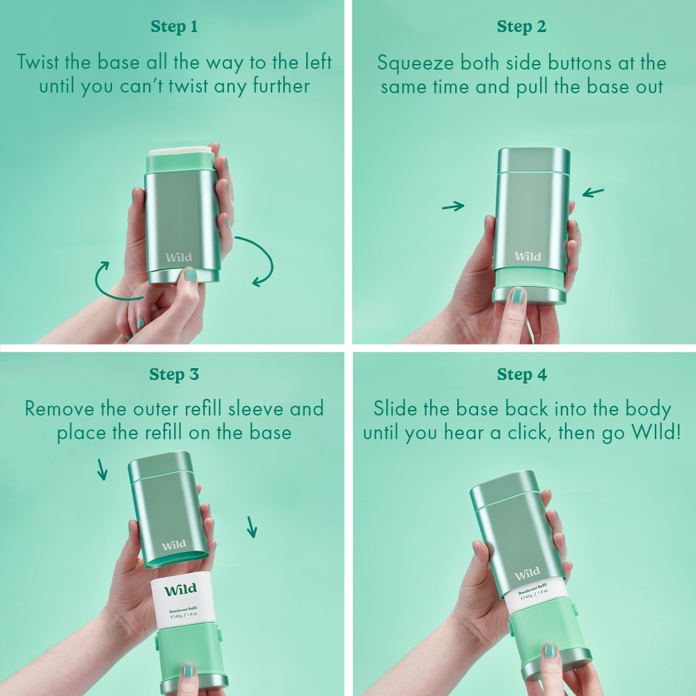 Wild - Deodorant starter set Aqua "Fresh Cotton & Sea Salt"