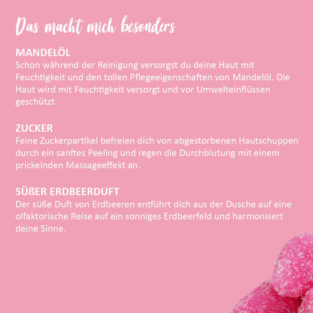 3in1 Dusch-Konfekt ‘Erdbeere‘