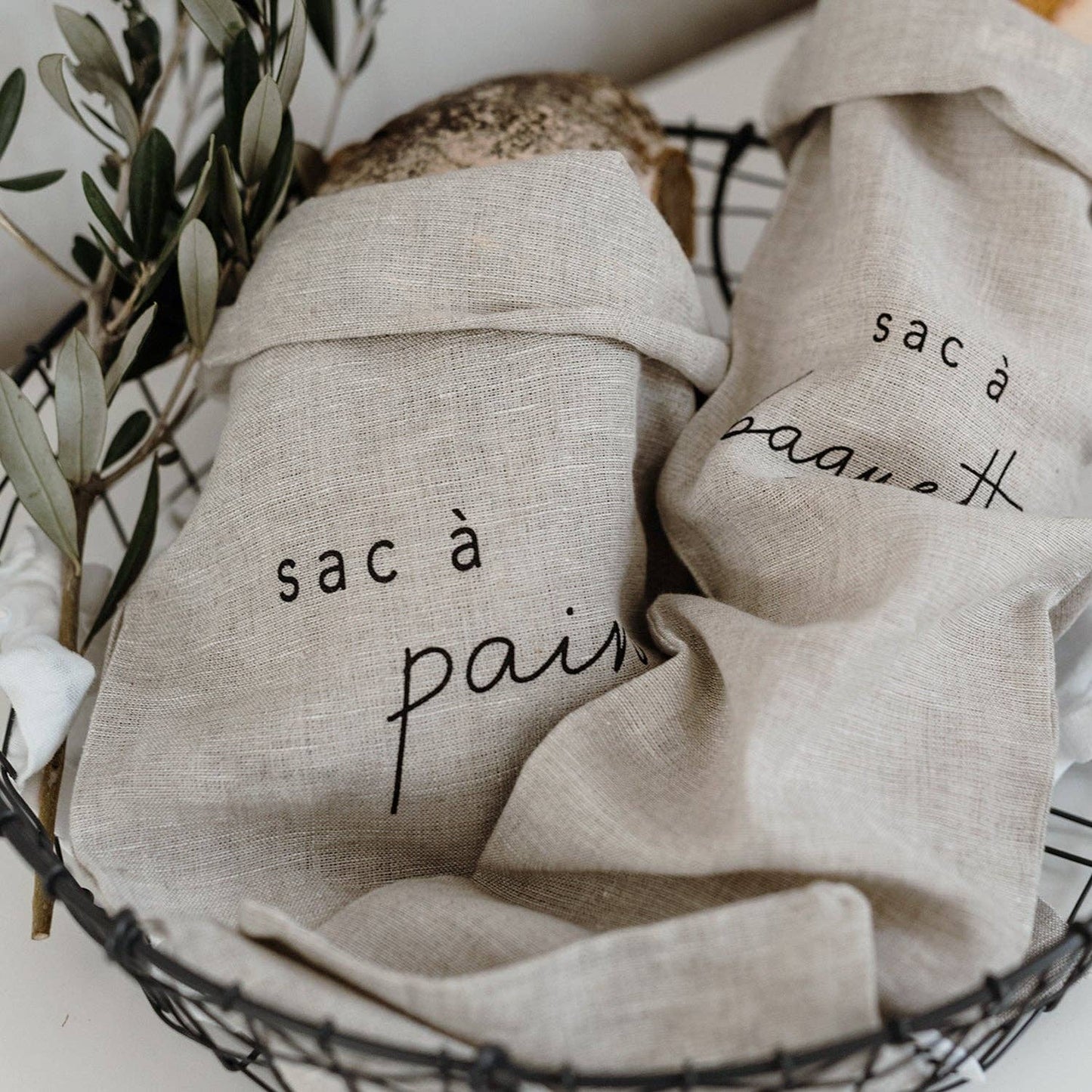 Brotbeutel "Sac à pain" aus Leinen