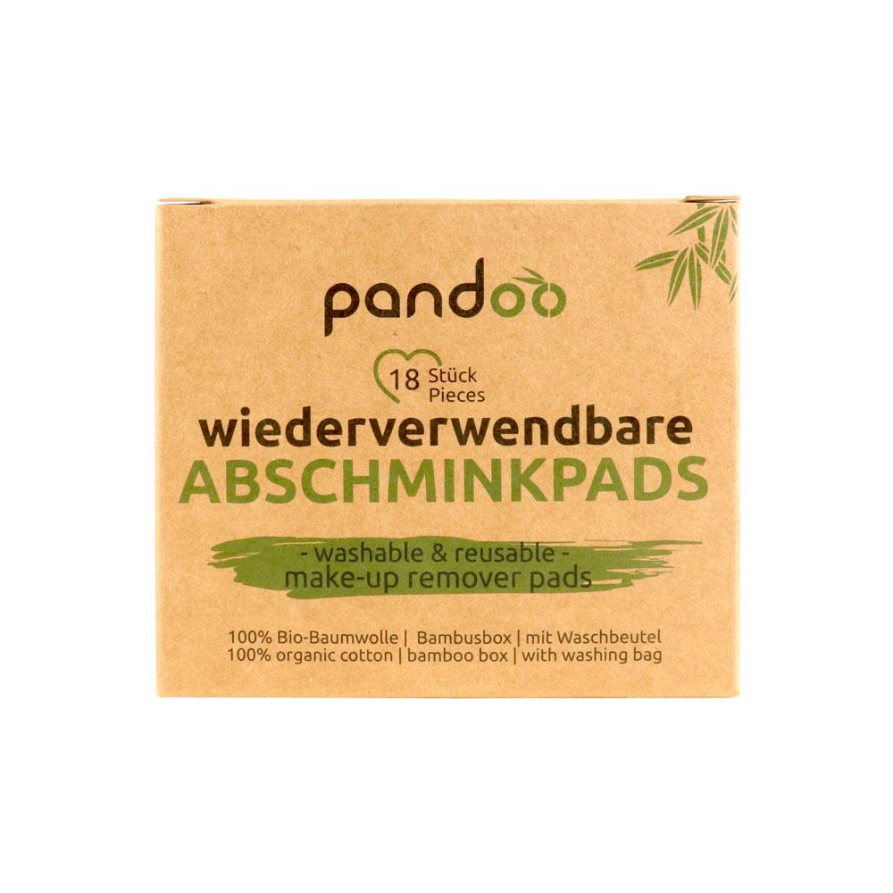 Disques démaquillants en coton bio avec boîte de rangement (18 pièces)