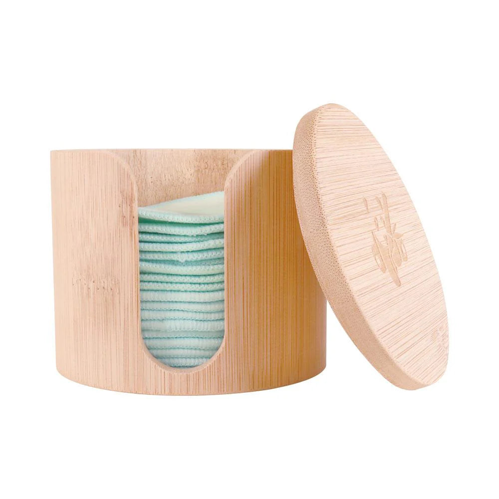 Disques démaquillants en coton bio avec boîte de rangement (18 pièces)