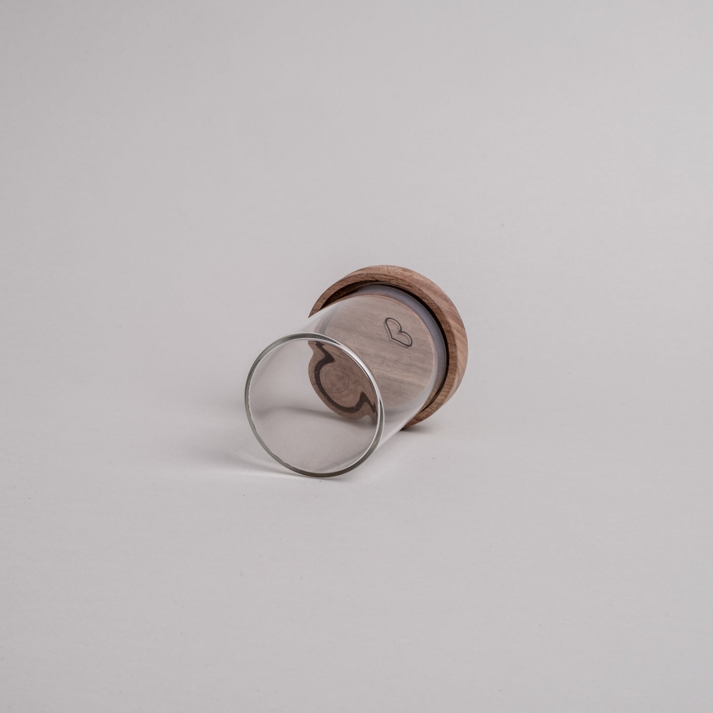 Mini Vorratsglas "Herz schwarz" 9cm