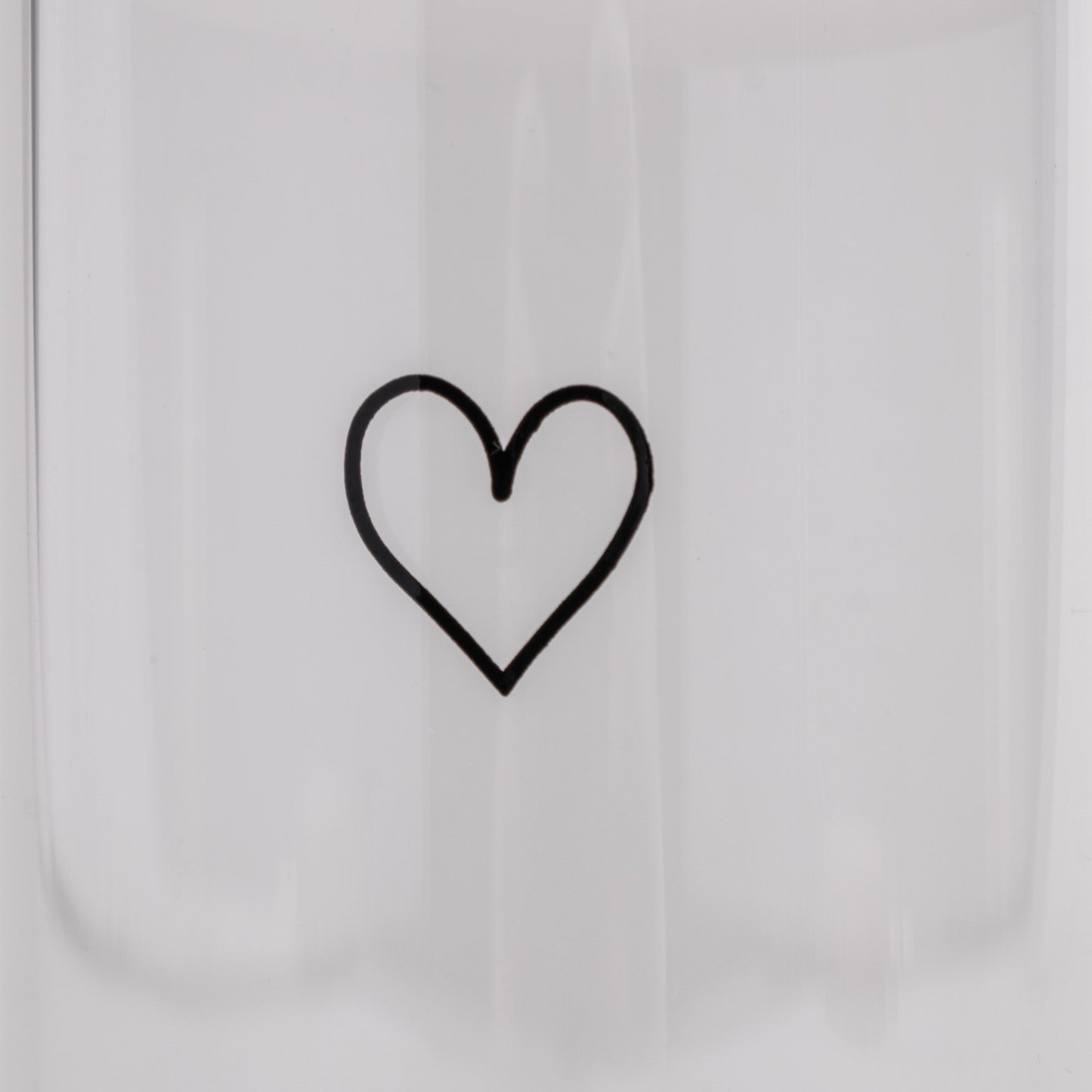 Mini Vorratsglas "Herz schwarz" 9cm