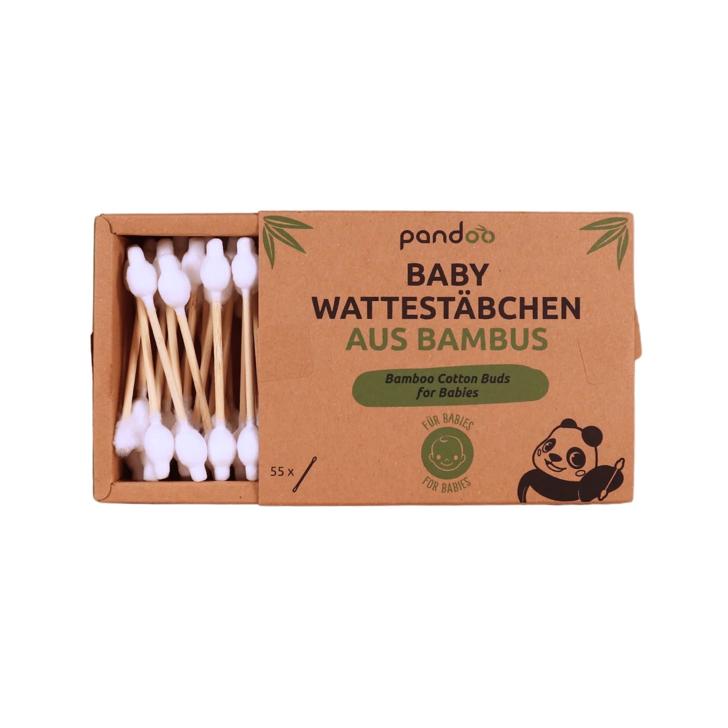 Bambus Baby Wattestäbchen mit Sicherheitskopf