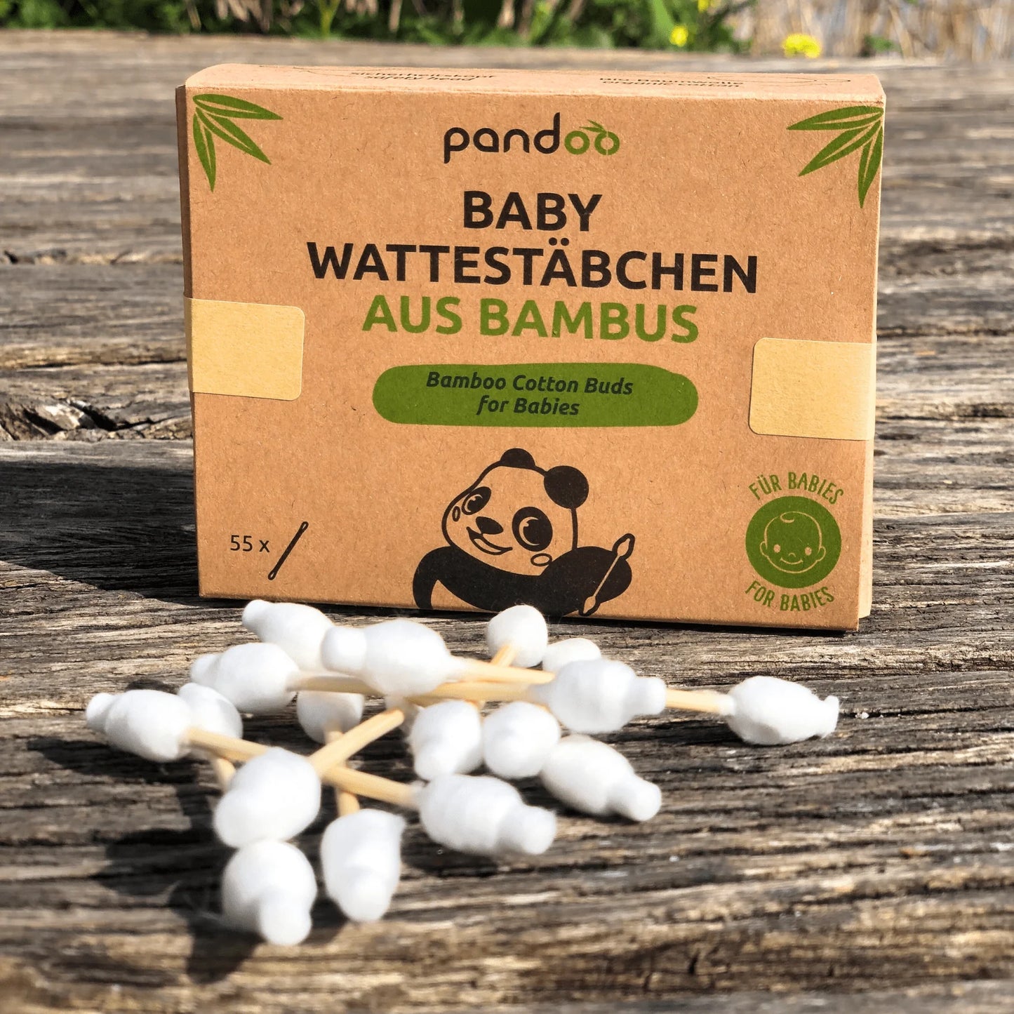 Bambus Baby Wattestäbchen mit Sicherheitskopf