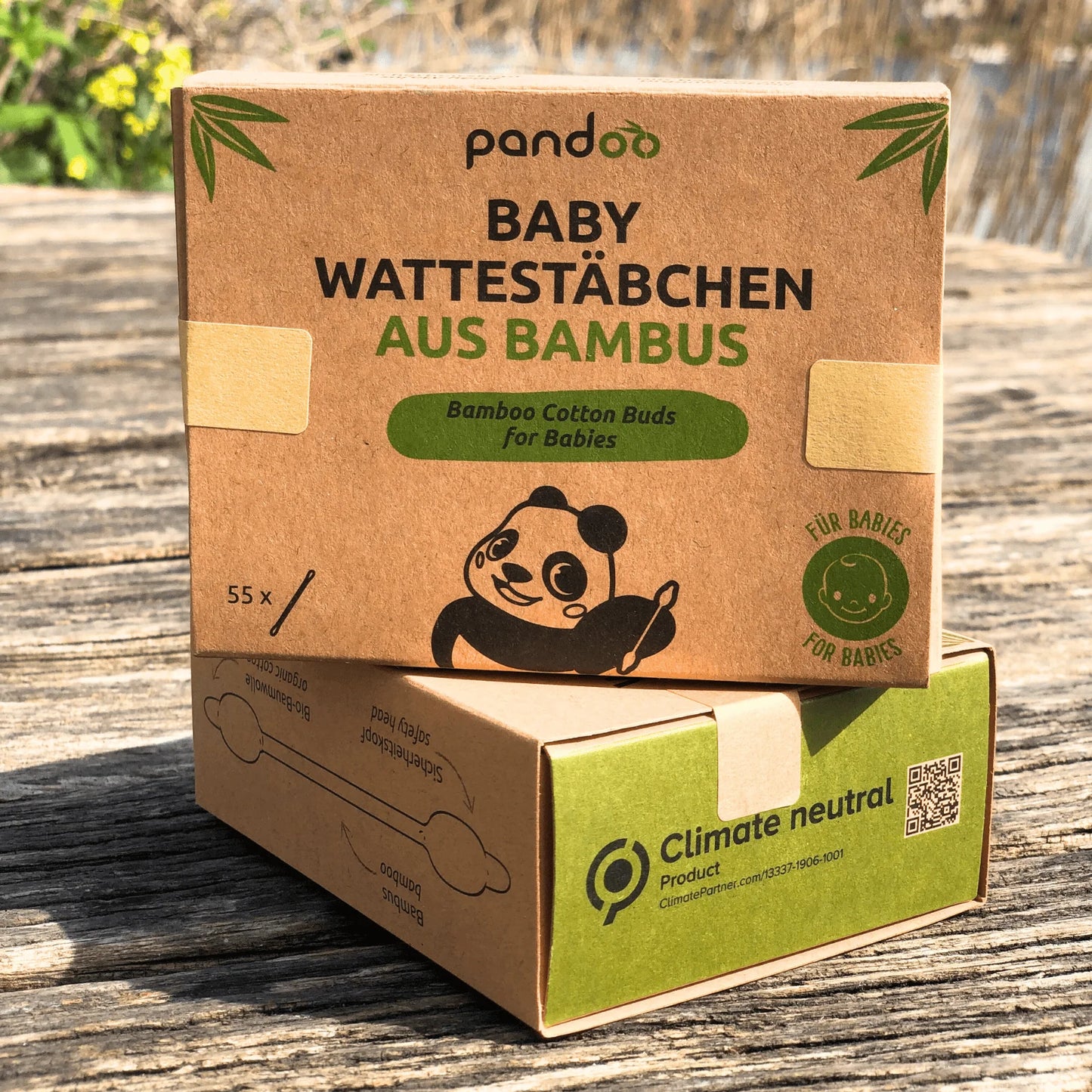 Bambus Baby Wattestäbchen mit Sicherheitskopf