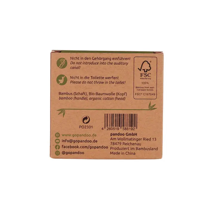 Bamboo cotton swabs (100 pieces)
