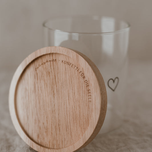 Vorratsglas Herz schwarz 13cm
