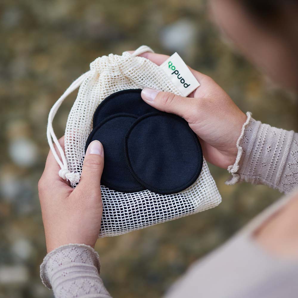 Reusable makeup removal pads made from organic cotton