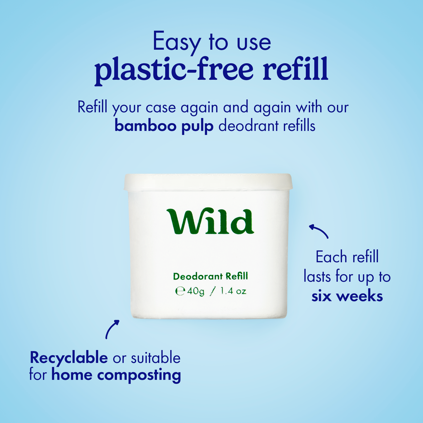 Wild - Recharge Déodorant "Fleur de Cerisier"