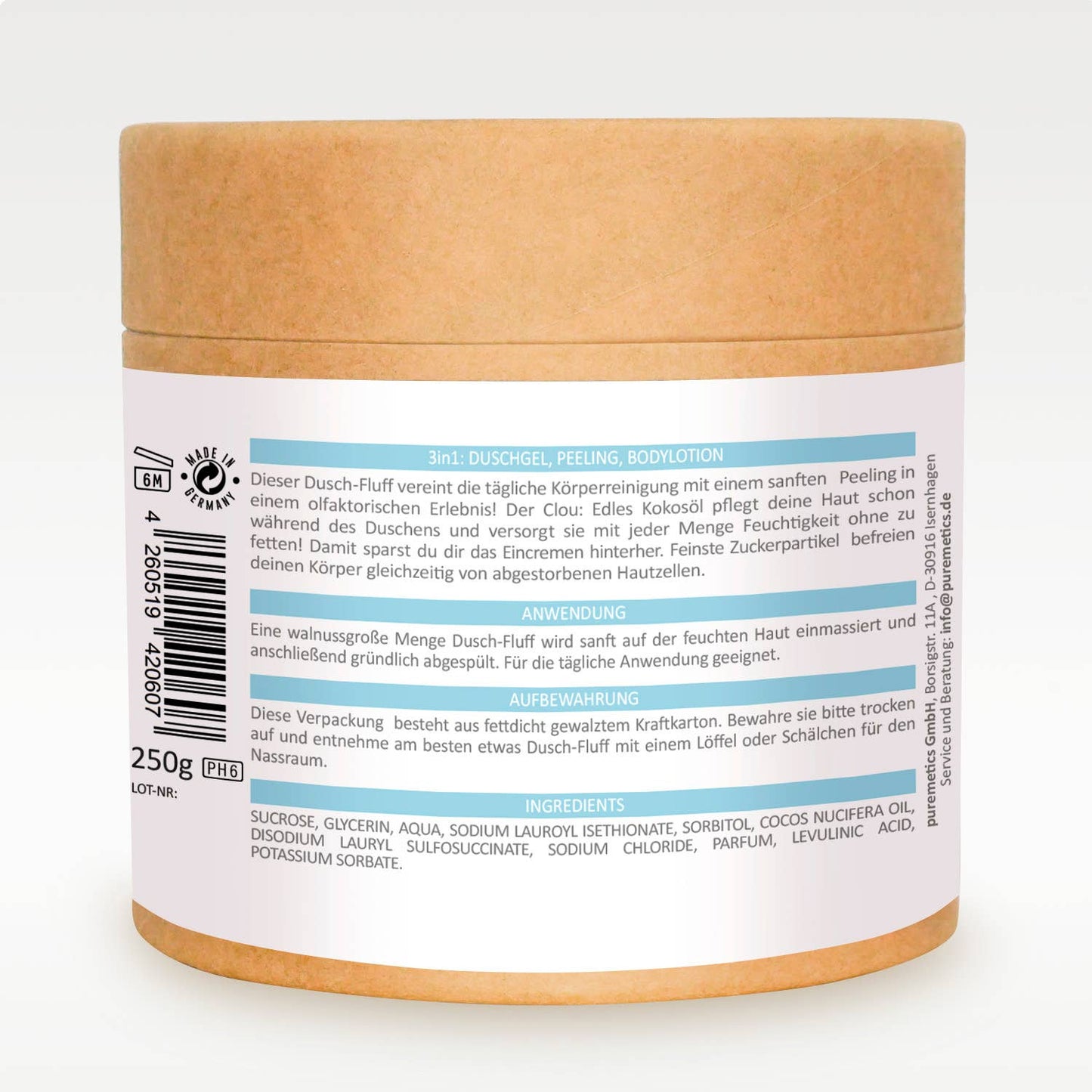 3in1 Dusch-Fluff 'Cotton'