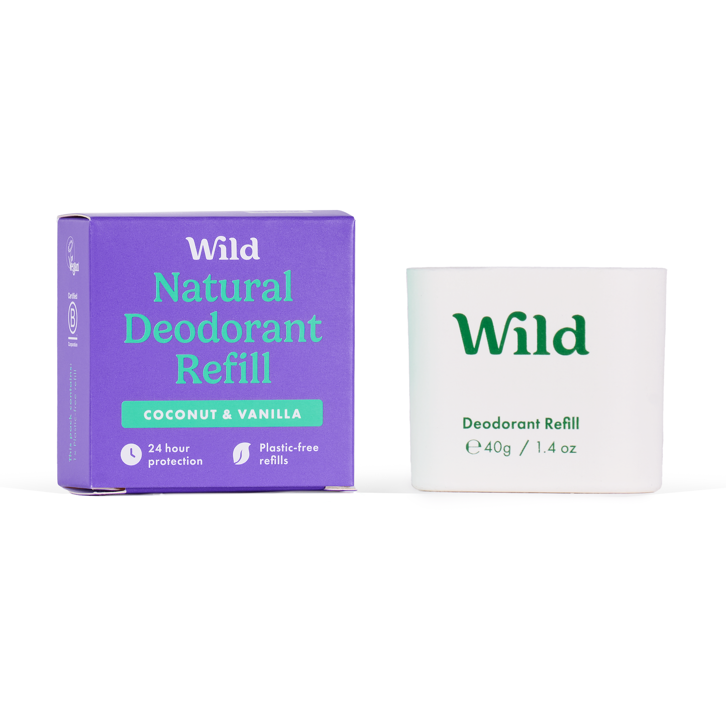 Wild - Deodorant Refill Sensitive Coconut & Vanilla, 40 g