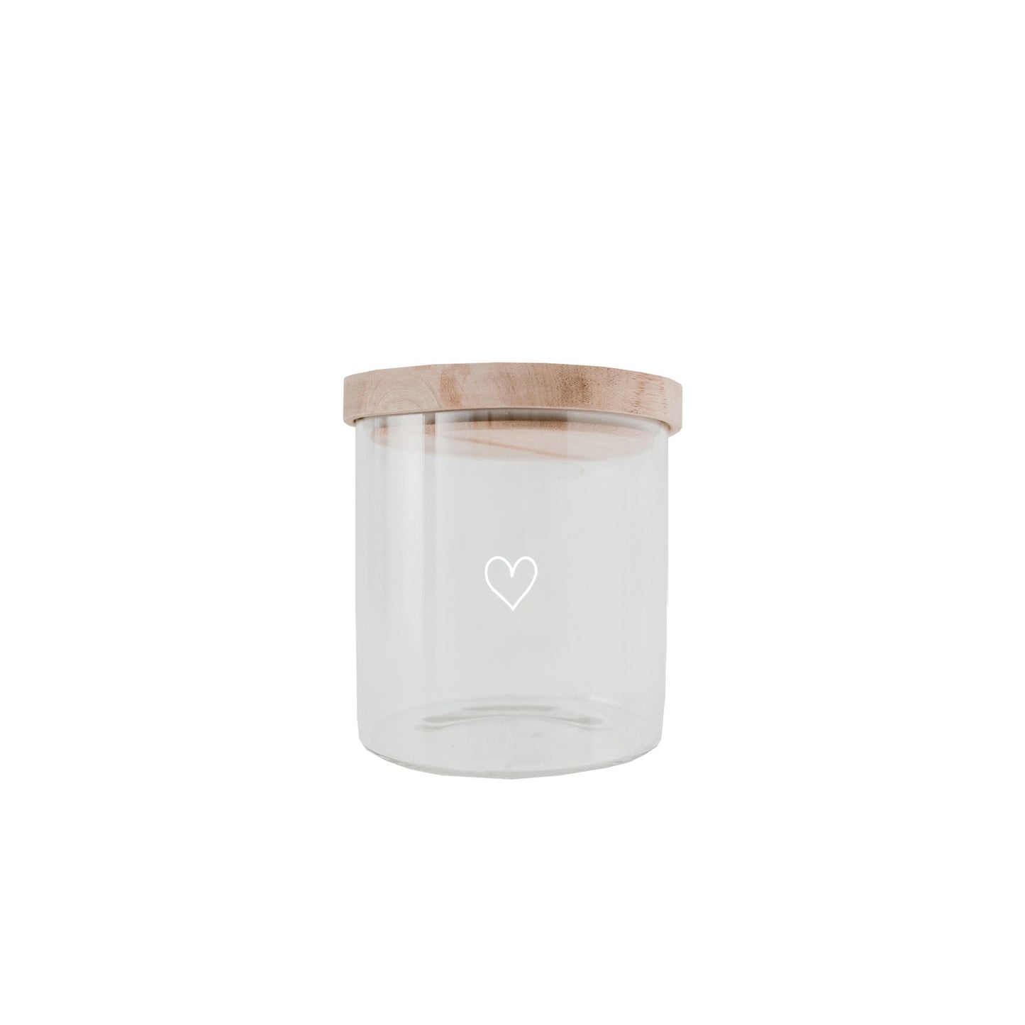 Storage jar heart white 13cm