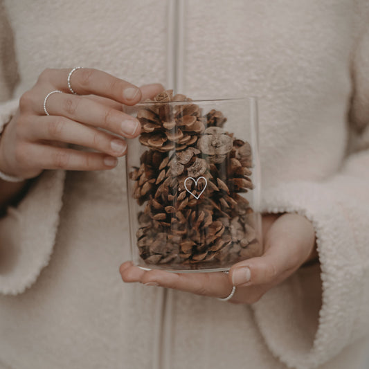 Vorratsglas Herz weiss 13cm