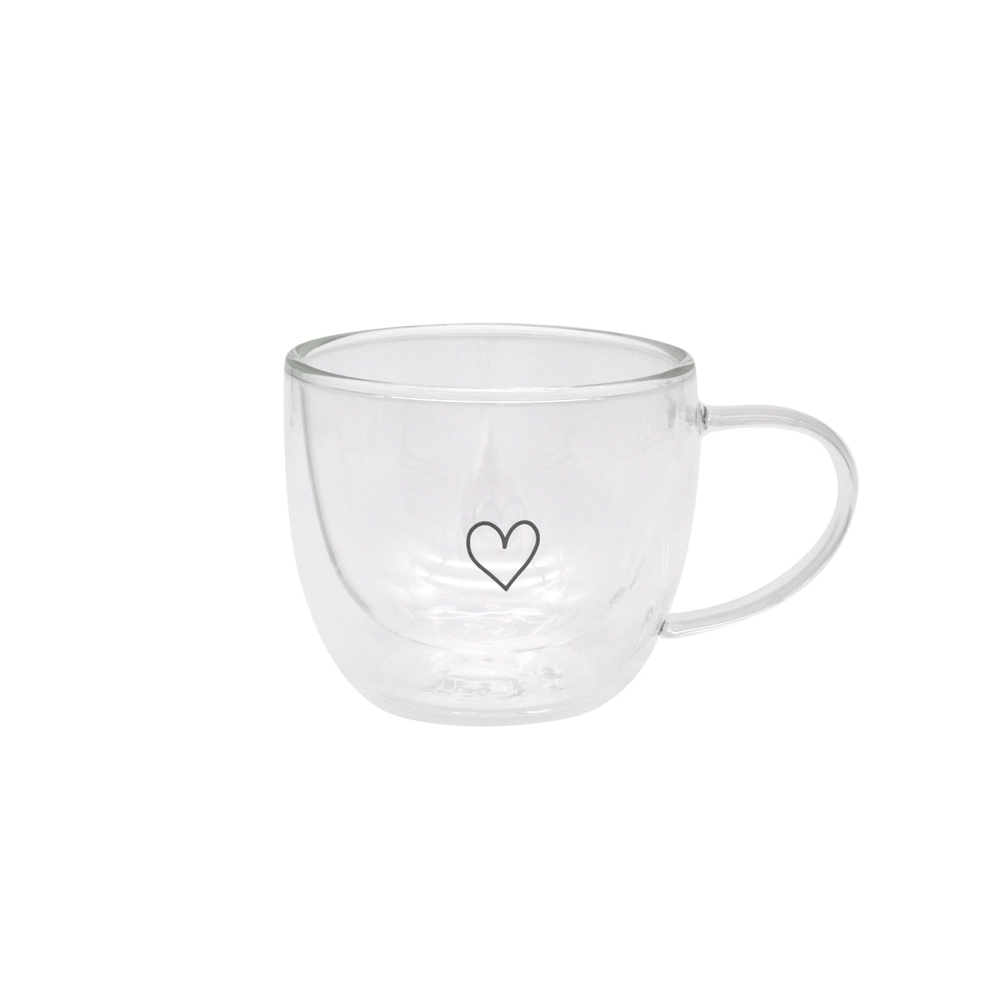 Doppelwandiges Glas Herz