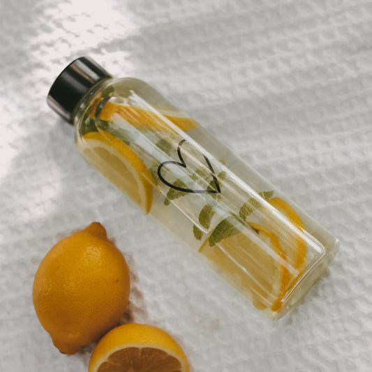 Glastrinkflasche "Herz"