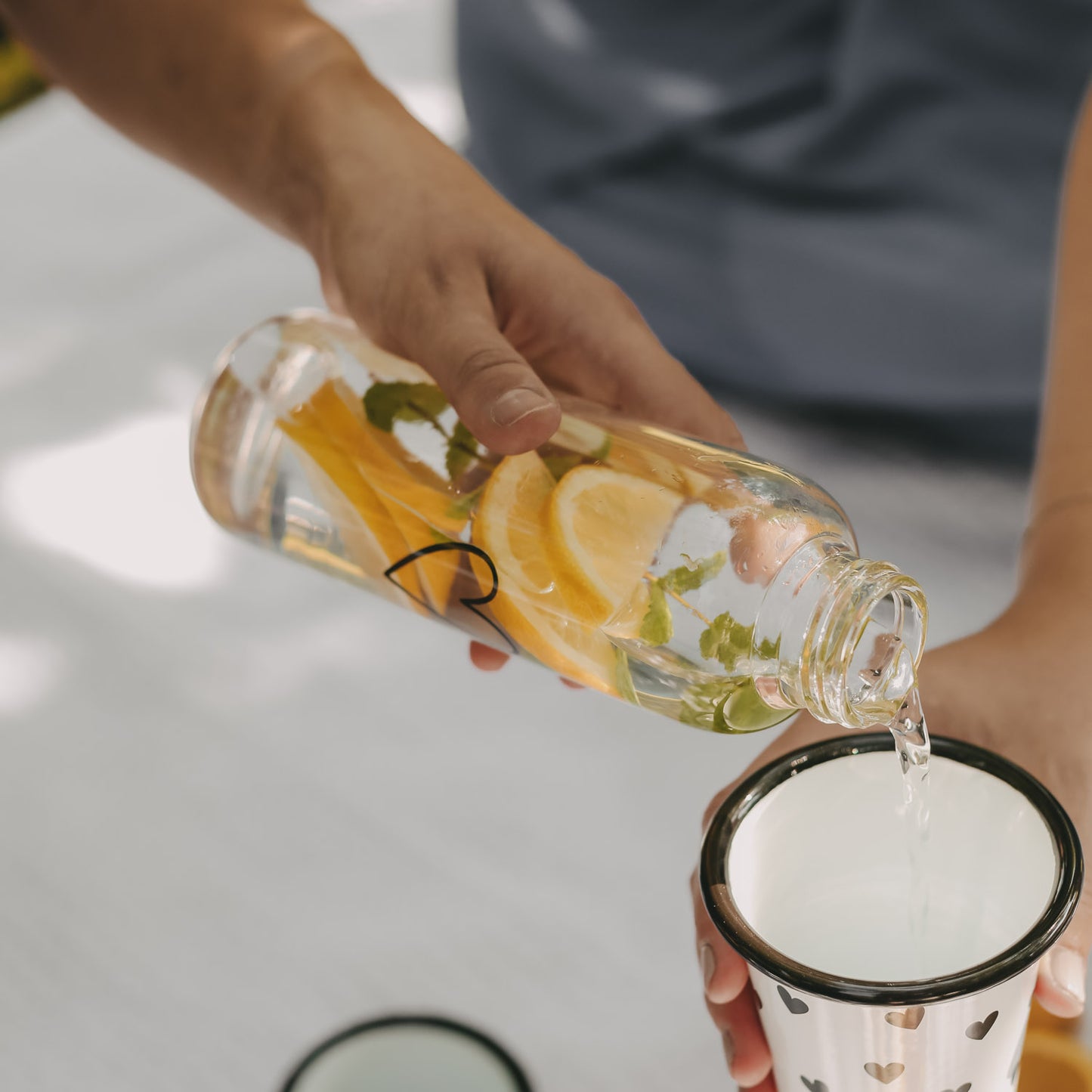 Glastrinkflasche "Herz"