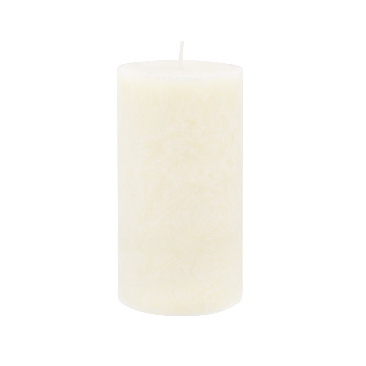 Blockkerze Olive 7x15cm Weiss