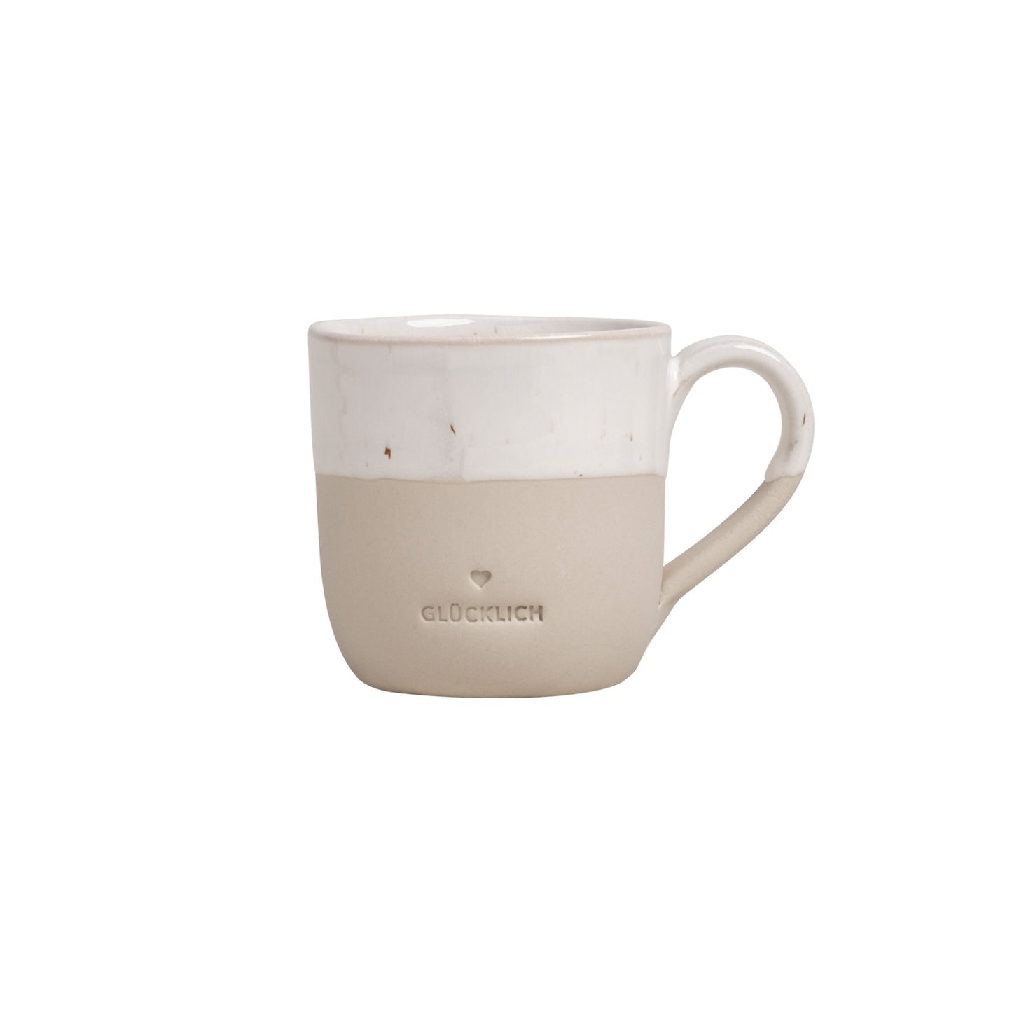 Kleine Cappuccino Tasse "Glücklich"