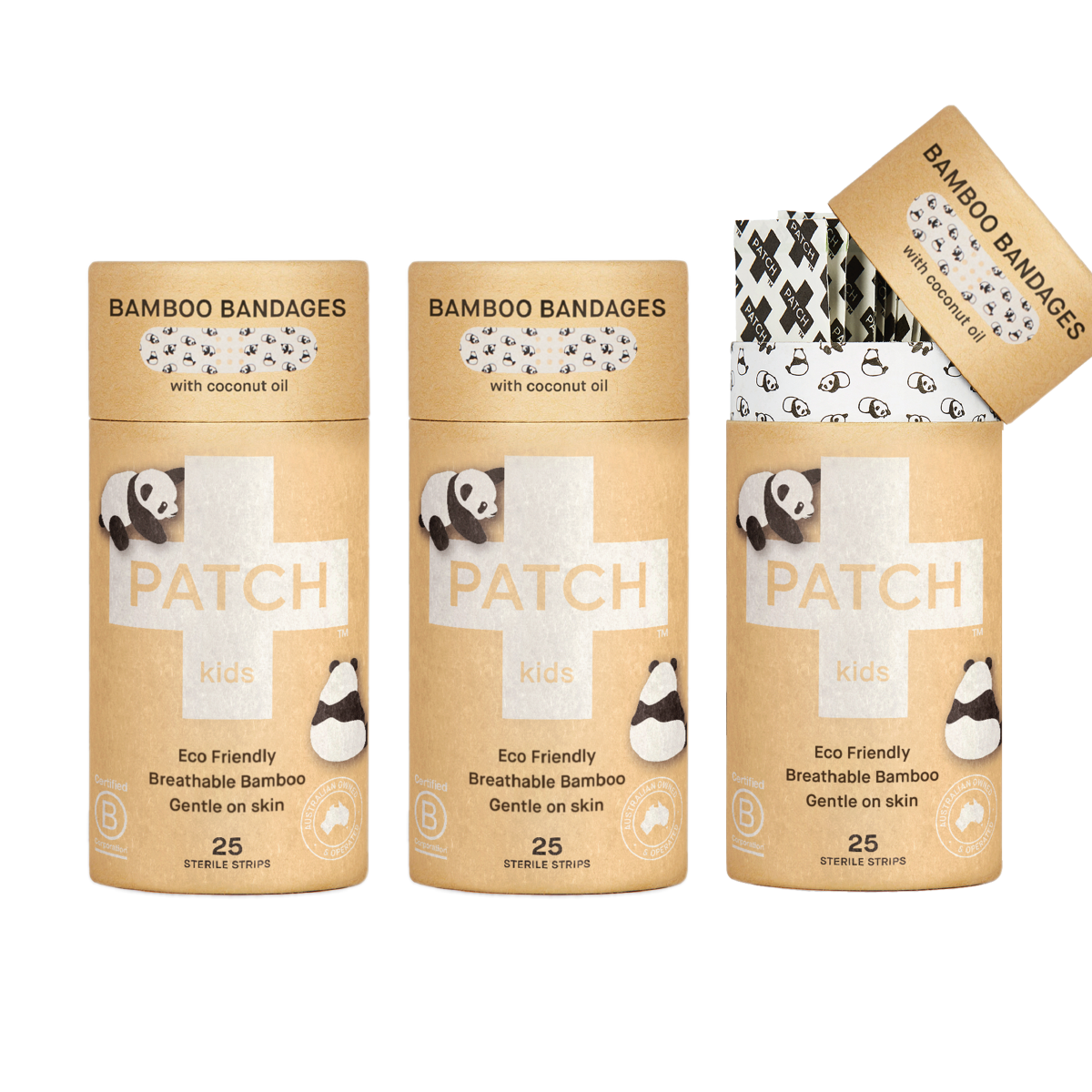 PATCH - Bamboo plaster strips with coconut oil, Panda (MHD 02/25)