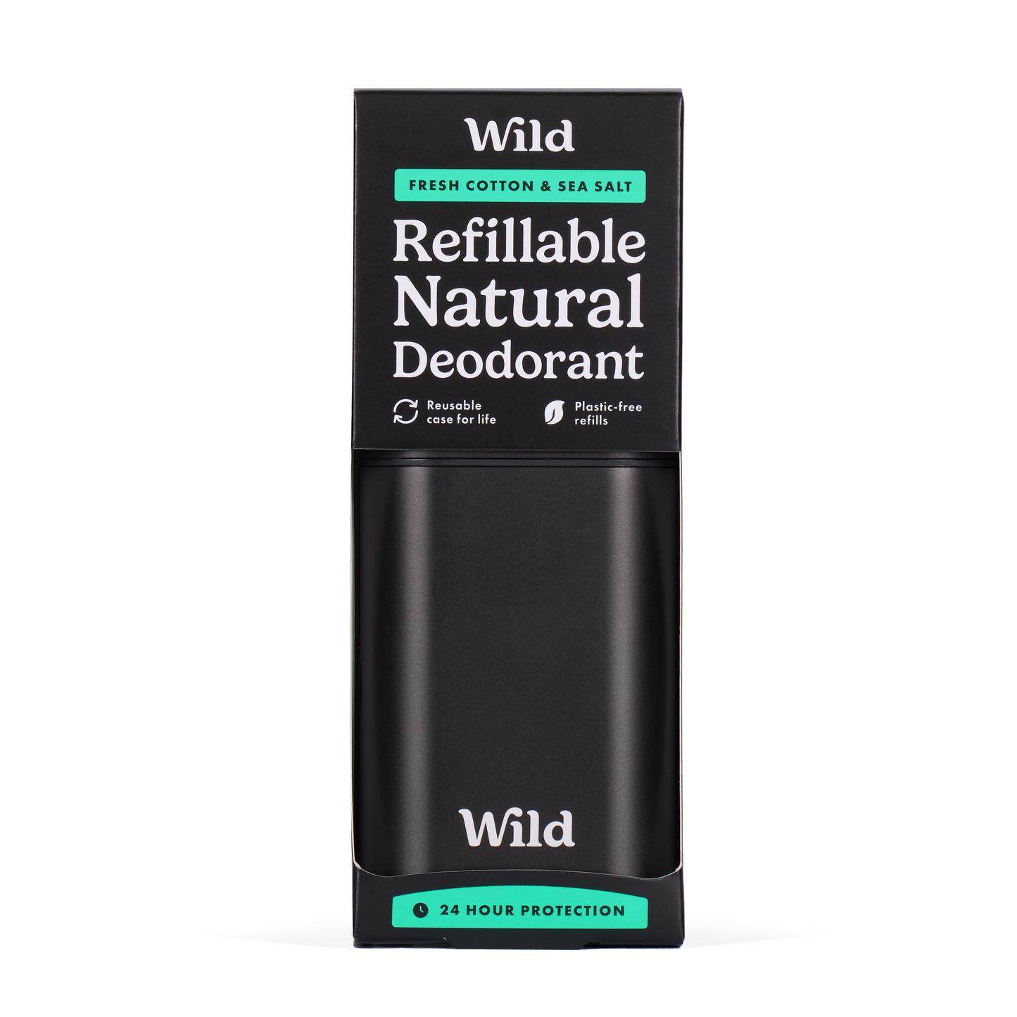 Wild Deo - Starter Set Black with "Fresh Cotton & Sea Salt"