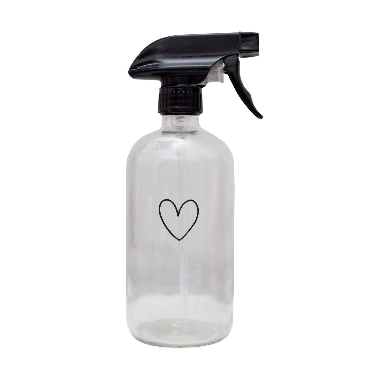Sprühflasche Herz transparent 500ml