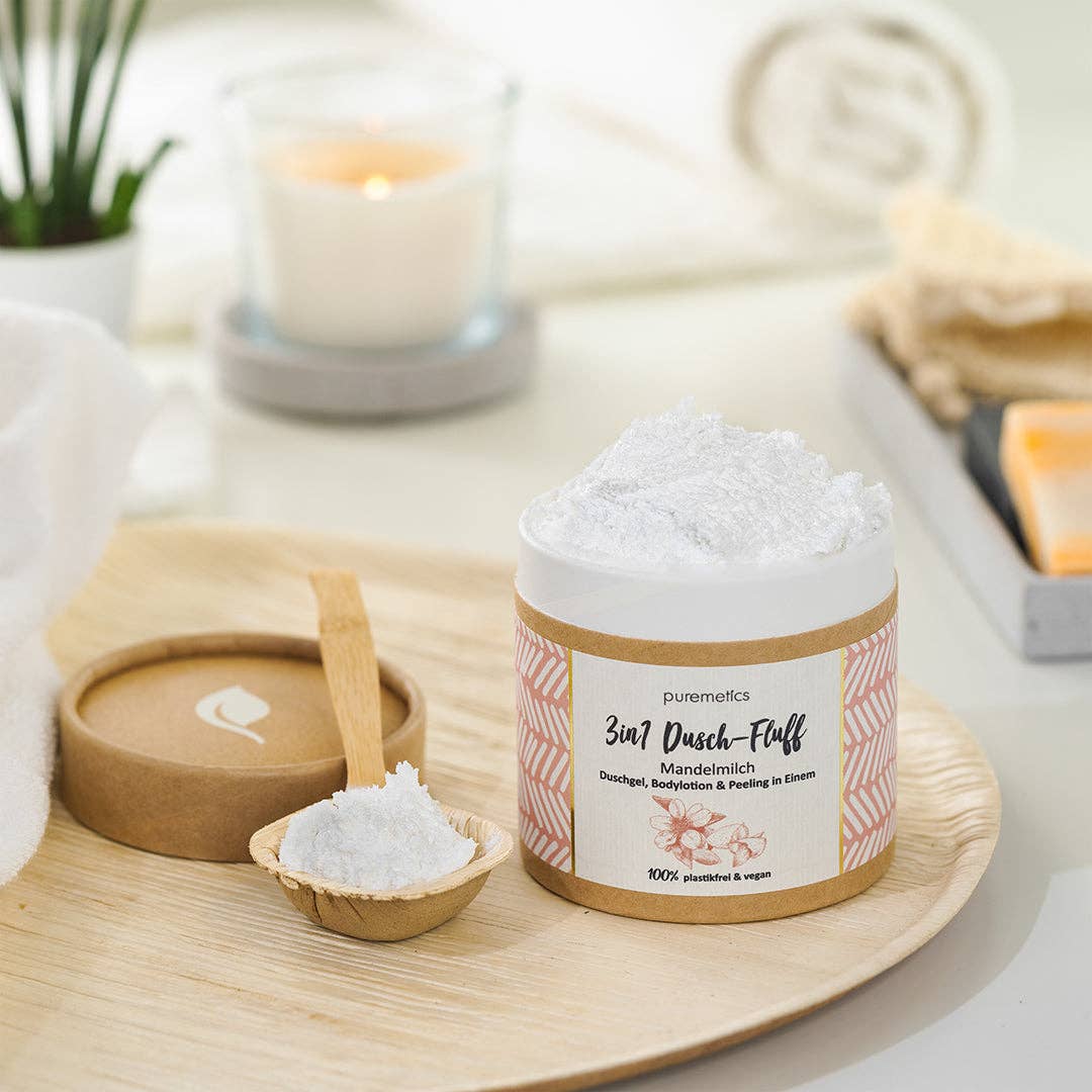 Peluche de douche 3en1 'lait d'amande'