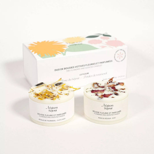 Votive candle duo box “The Floral”
