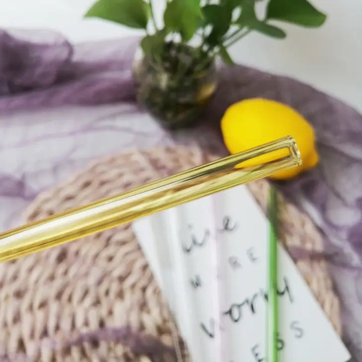 Glass drinking straw
