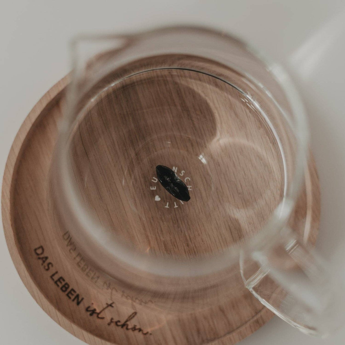 Karaffe Herzfigur schwarz Eulenschnitt