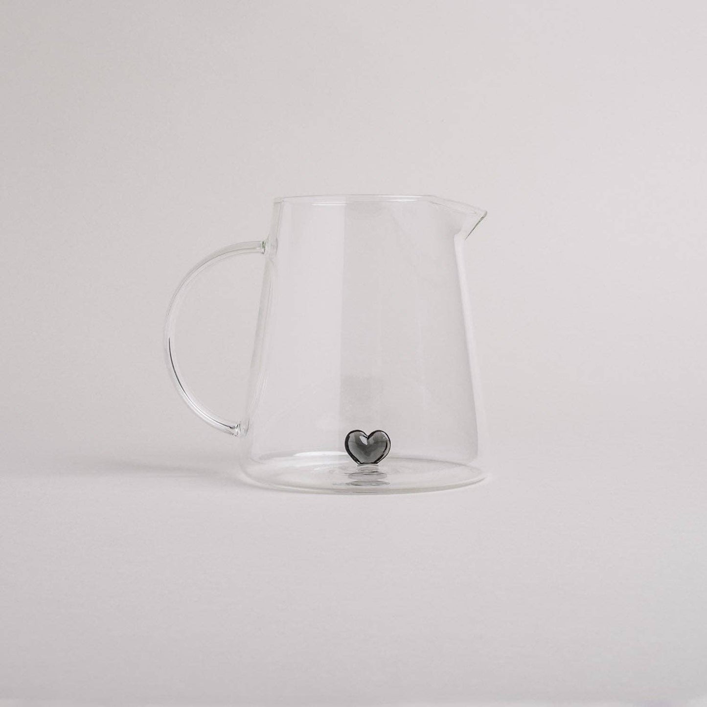 Karaffe Herzfigur schwarz Eulenschnitt