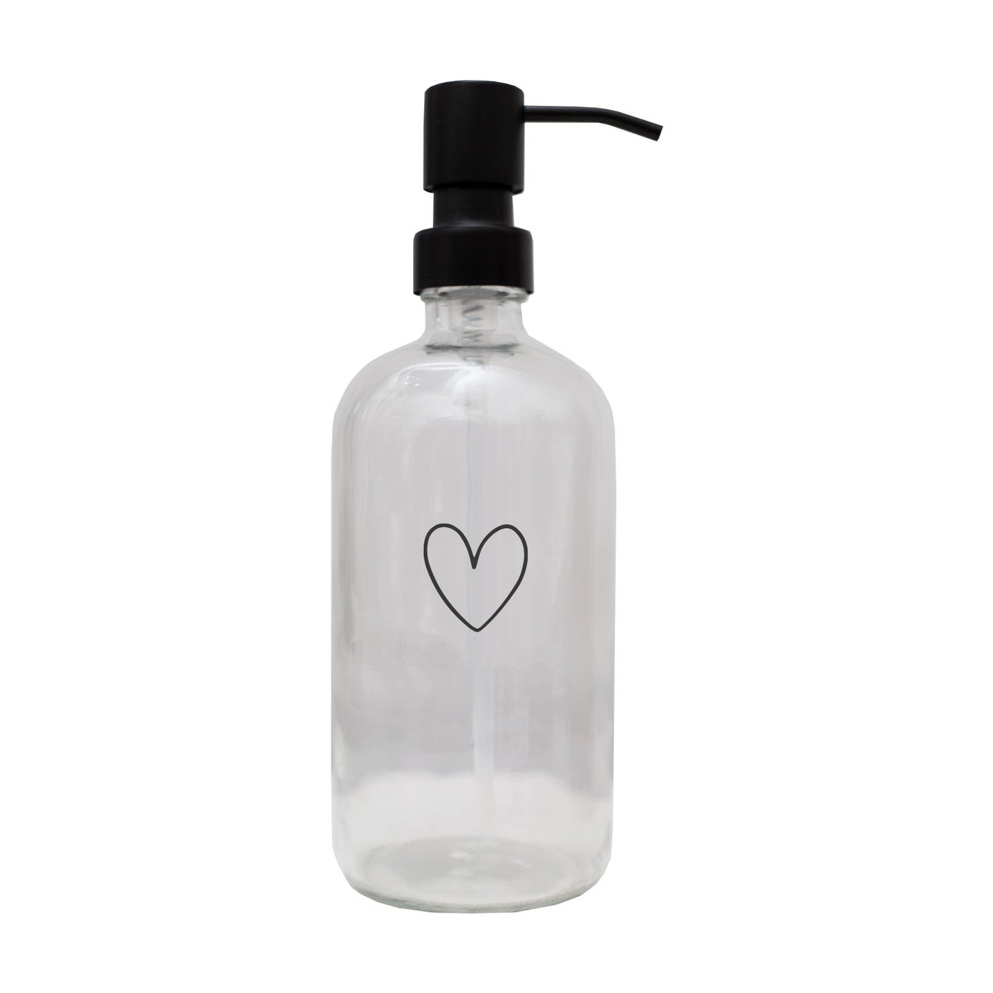 Soap dispenser heart transparent 500ml