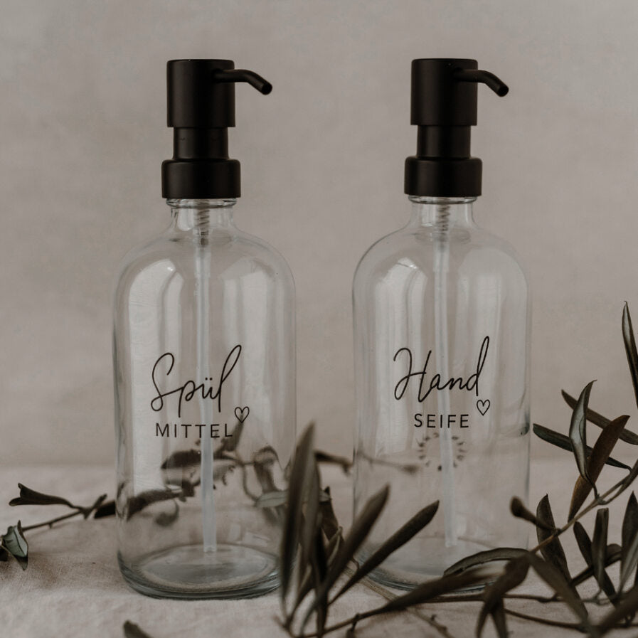 Soap dispenser dishwashing liquid transparent 500ml
