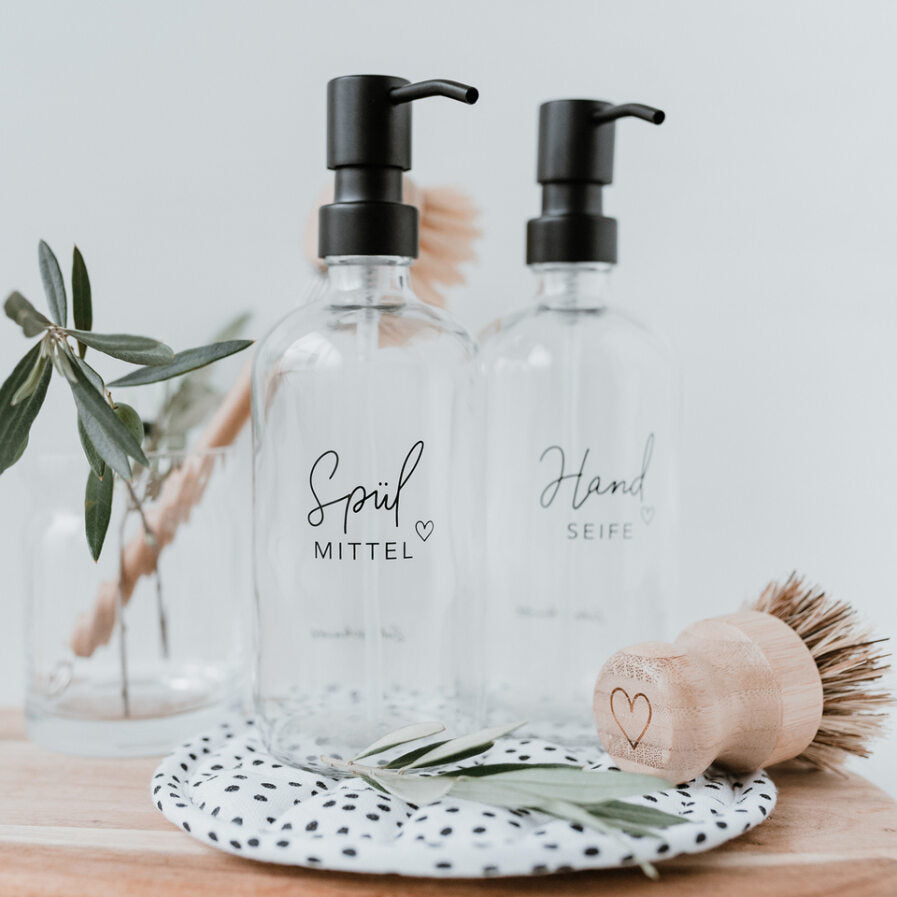 Soap dispenser dishwashing liquid transparent 500ml