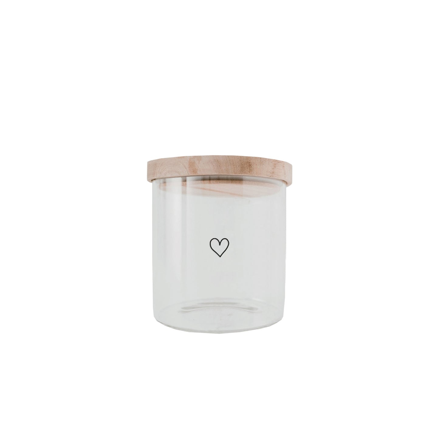 Vorratsglas Herz schwarz 13cm