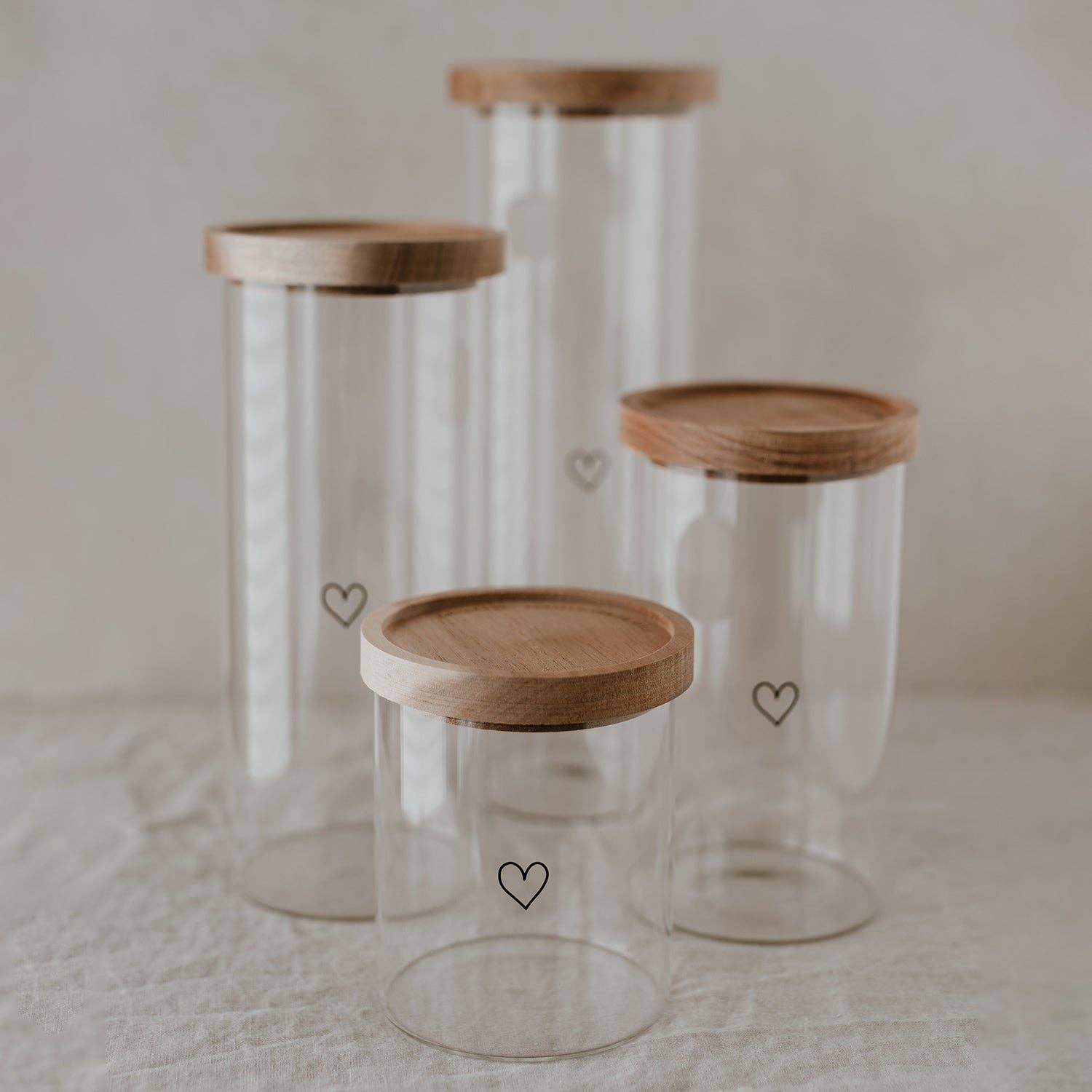 Vorratsglas Herz schwarz 19cm