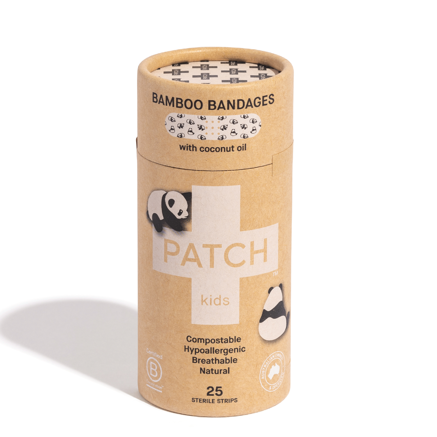 PATCH - Bambus Pflasterstreifen mit Kokosöl, Panda (MHD 02/25)