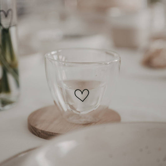 Doppelwandiges Herzglas Herz 200ml