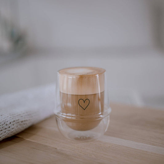 Doppelwandiges Glas "Herz" 200ml