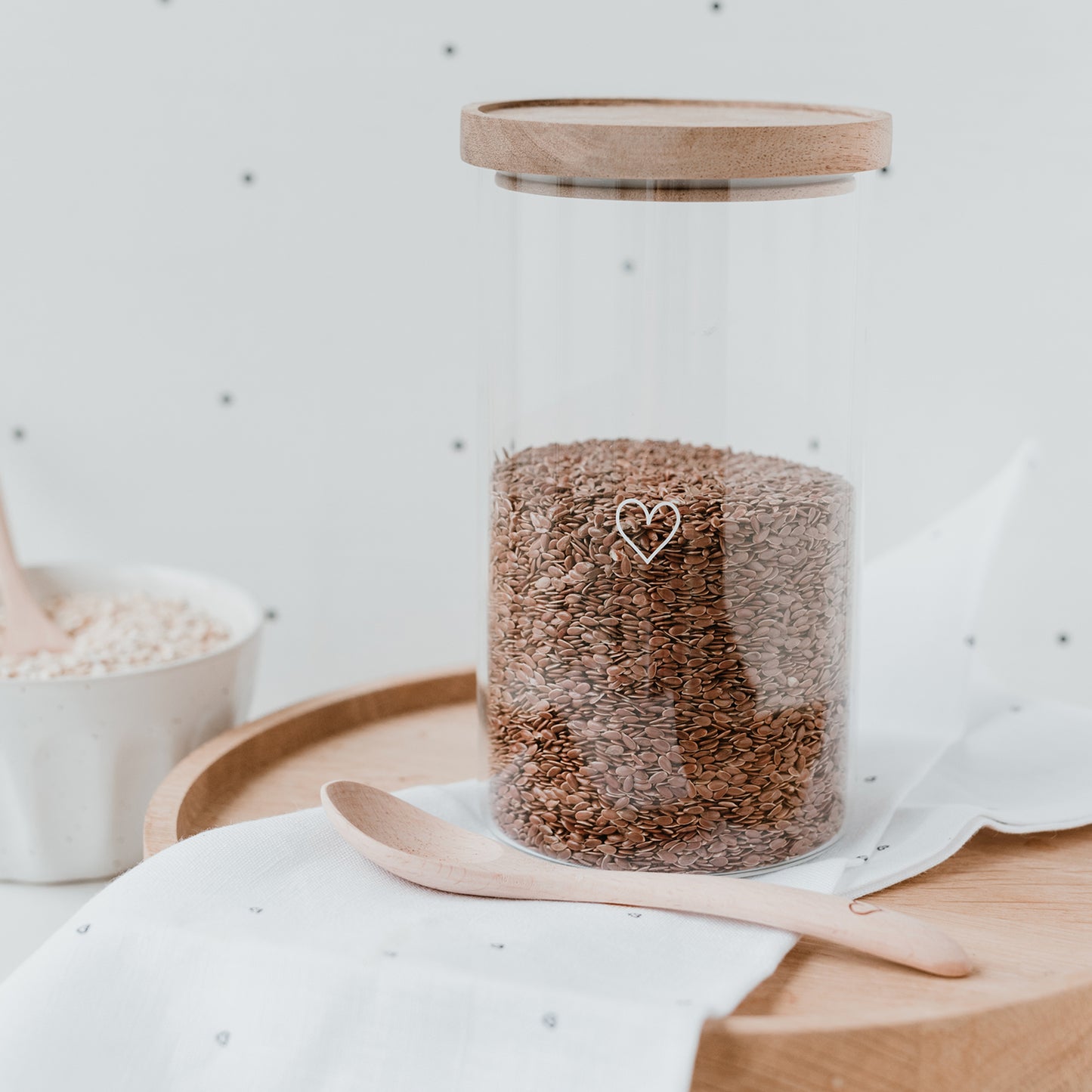 Vorratsglas "Herz weiss" 19cm