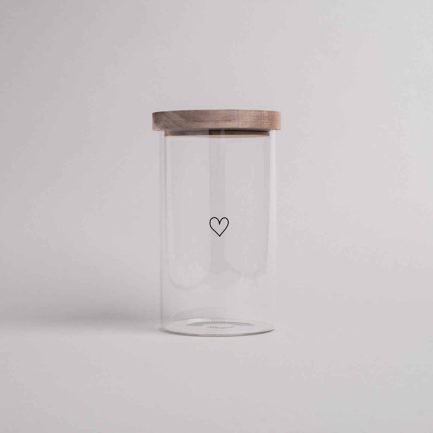 Vorratsglas "Herz schwarz" 19cm