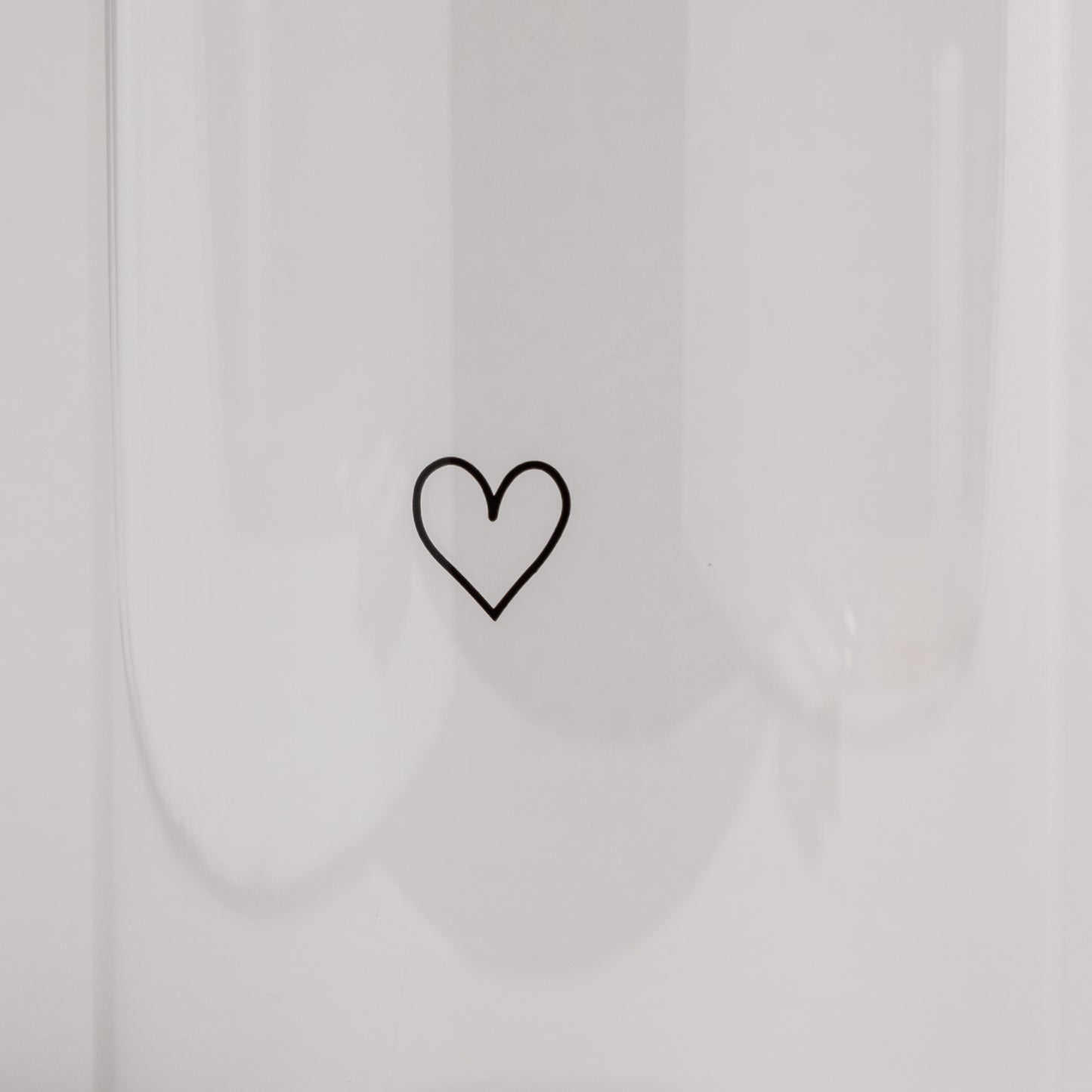 Vorratsglas "Herz schwarz" 19cm