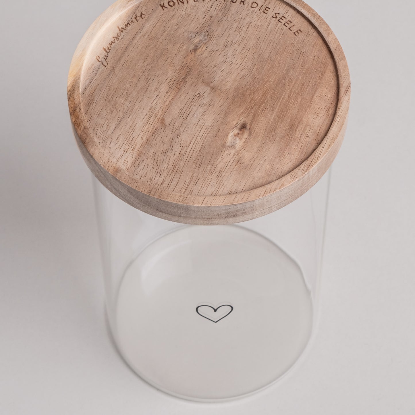 Vorratsglas "Herz schwarz" 19cm