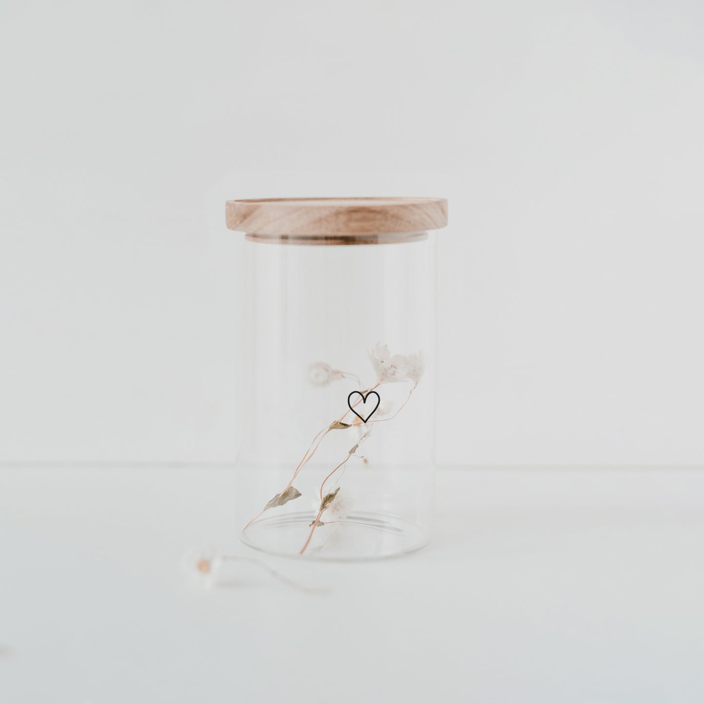 Vorratsglas "Herz schwarz" 19cm