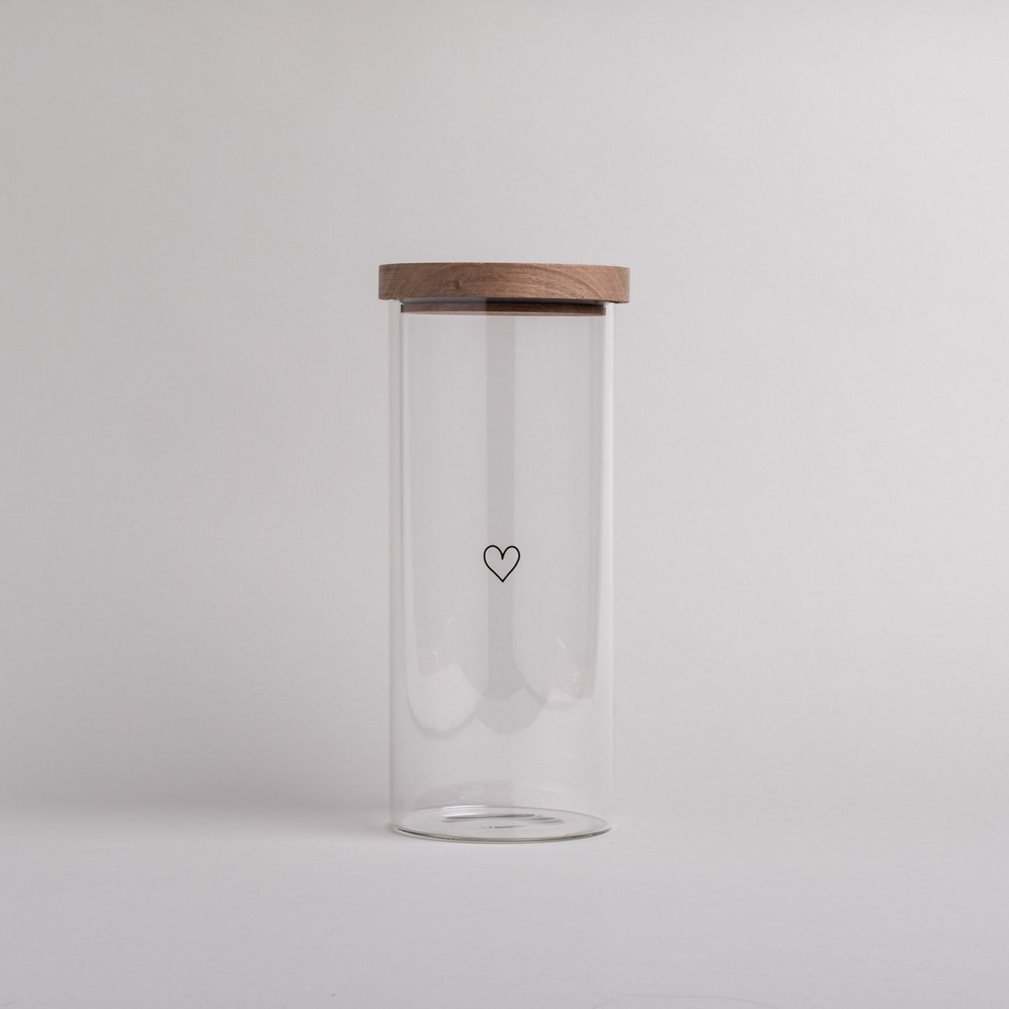 Vorratsglas "Herz schwarz" 25cm