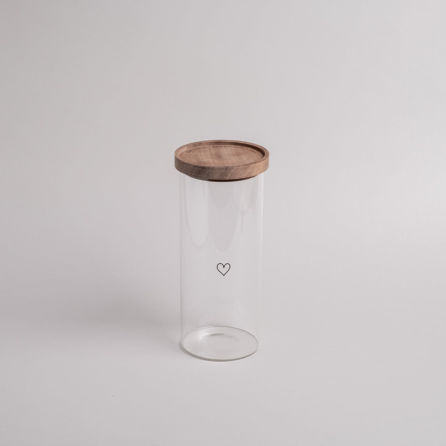 Vorratsglas "Herz schwarz" 25cm