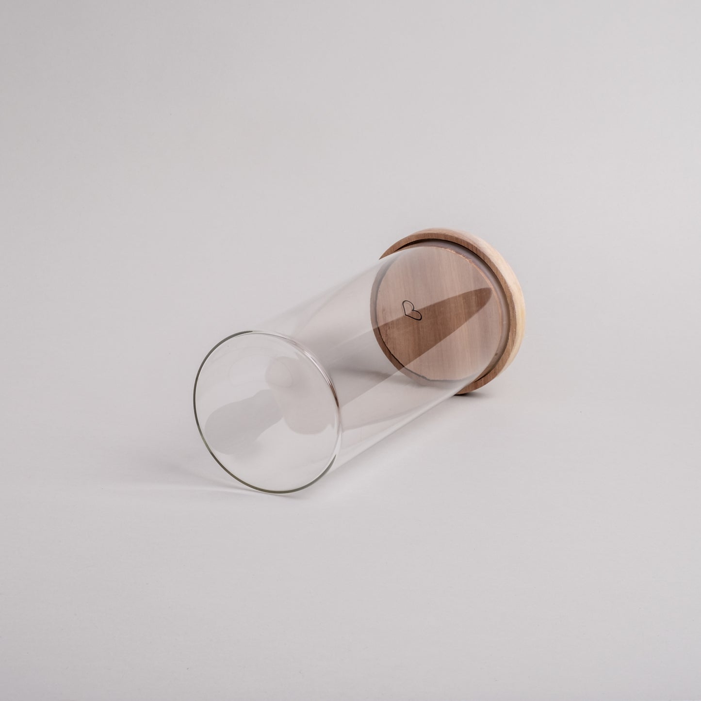 Vorratsglas "Herz schwarz" 25cm