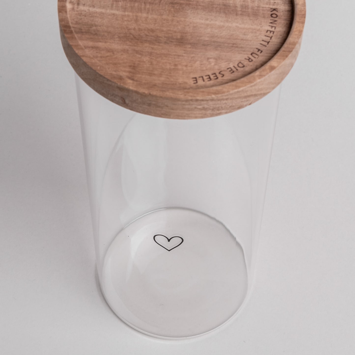 Vorratsglas "Herz schwarz" 25cm