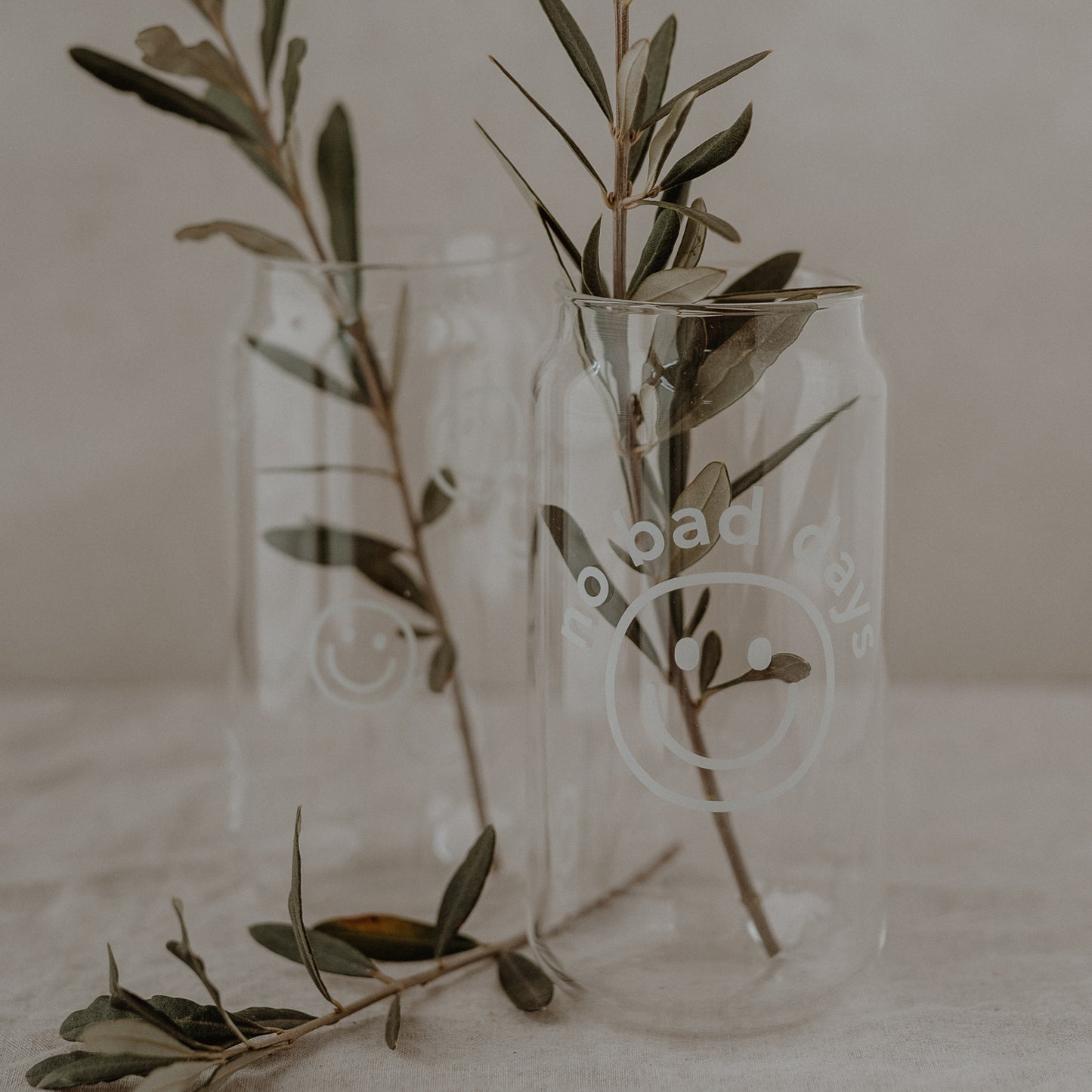 Tall drinking glass - various designs